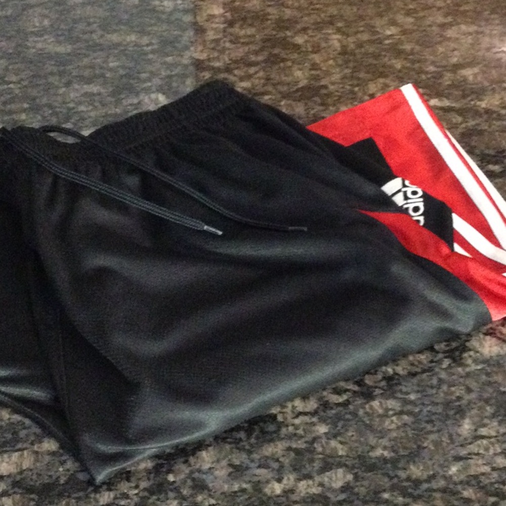 Adidas Black and Red Athletic Shorts - Picture 5 of 7